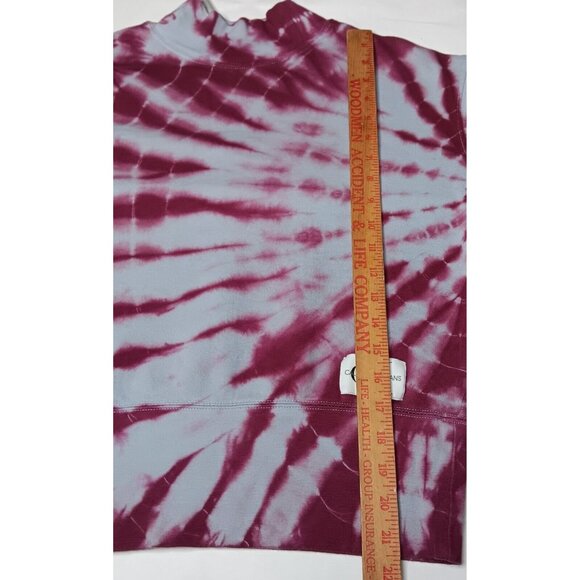 Calvin Klein Jeans Womens Medium Tie Dye Sweatshirt Crop Purple Mock Neck - Picture 5 of 10